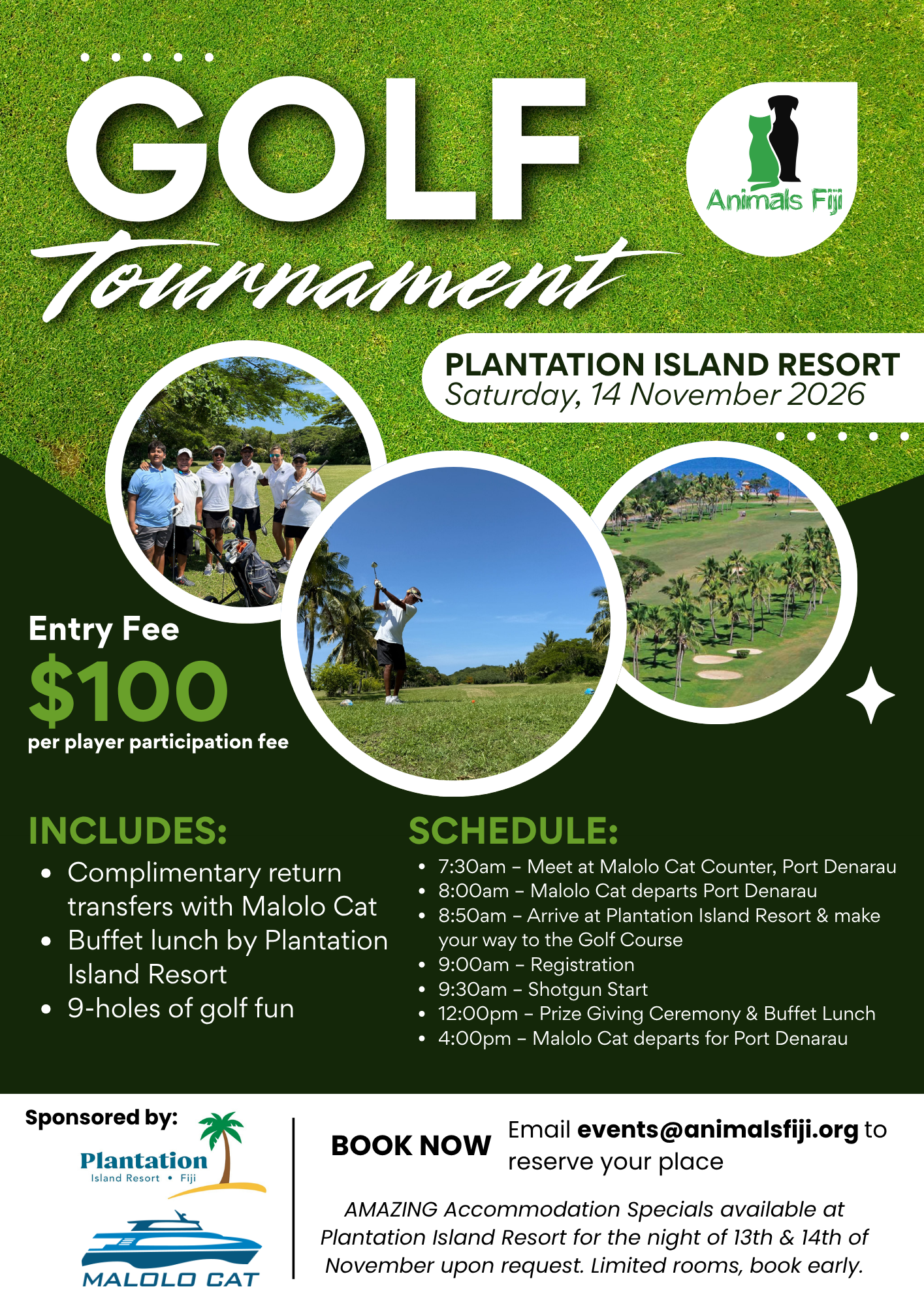Golf Day Plantation Island in support of Animals Fiji